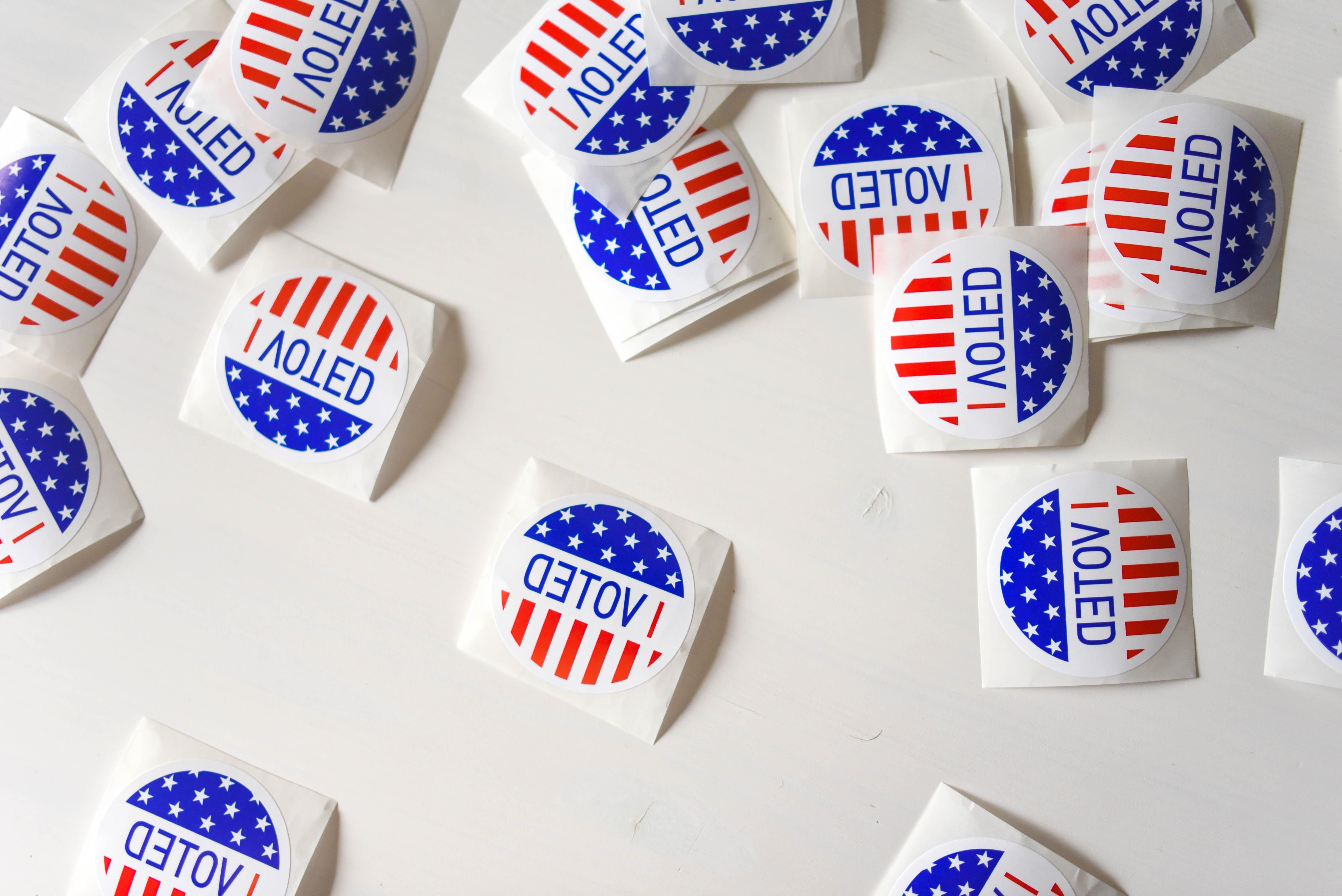 Voted printed stickers